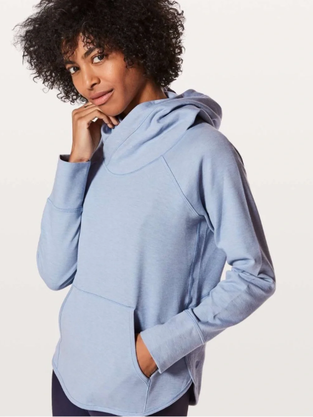 Lululemon Time Out Hoodie in Heathered Deep Indigo / Heathered Hydrangea Blue